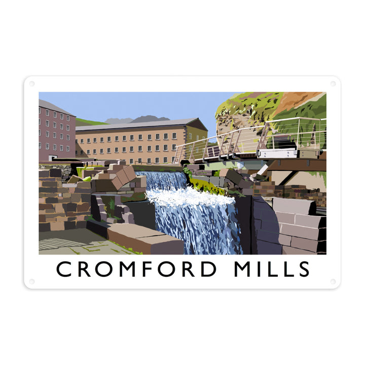 Cromford Mills, Derbyshire Metal Sign