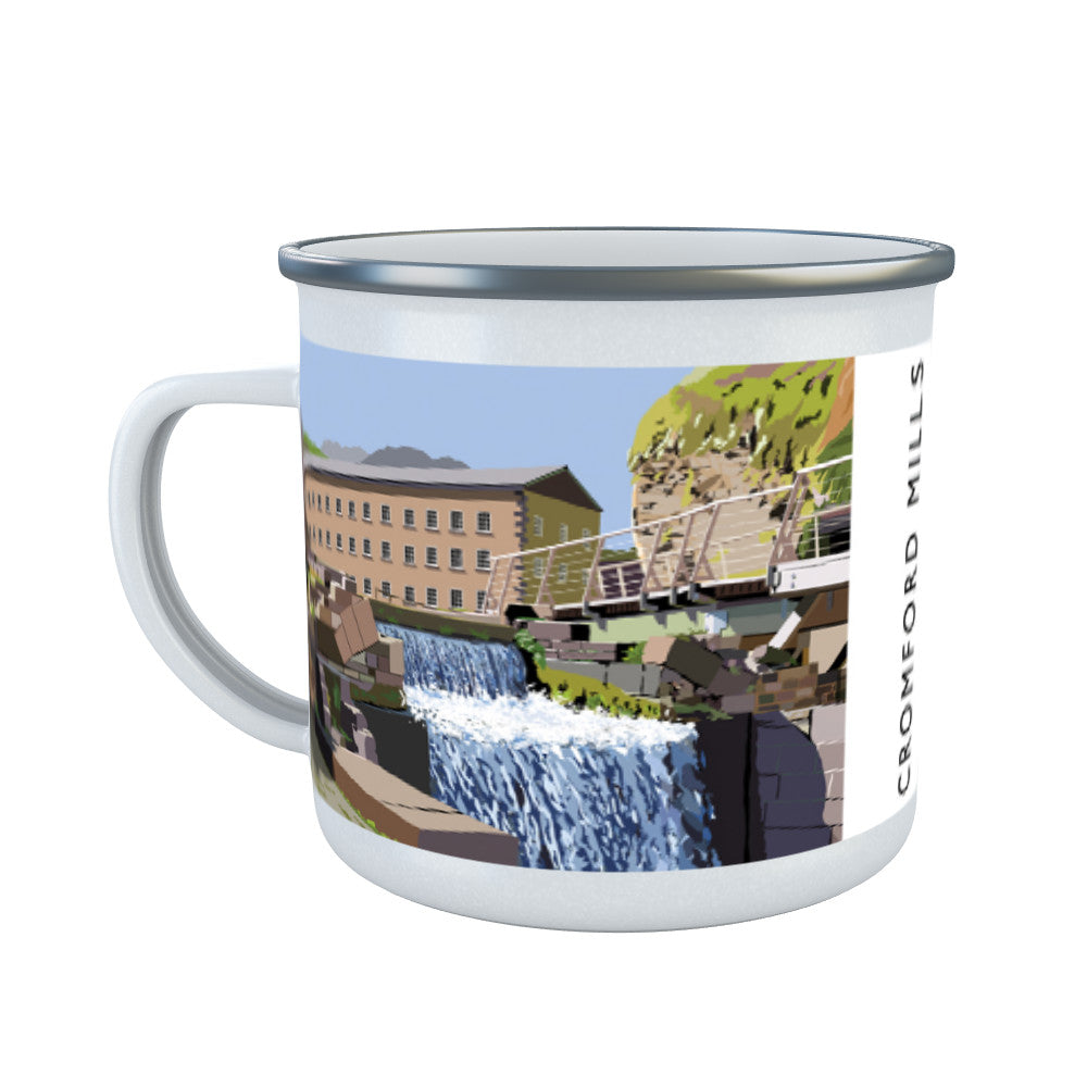 Cromford Mills, Derbyshire Enamel Mug