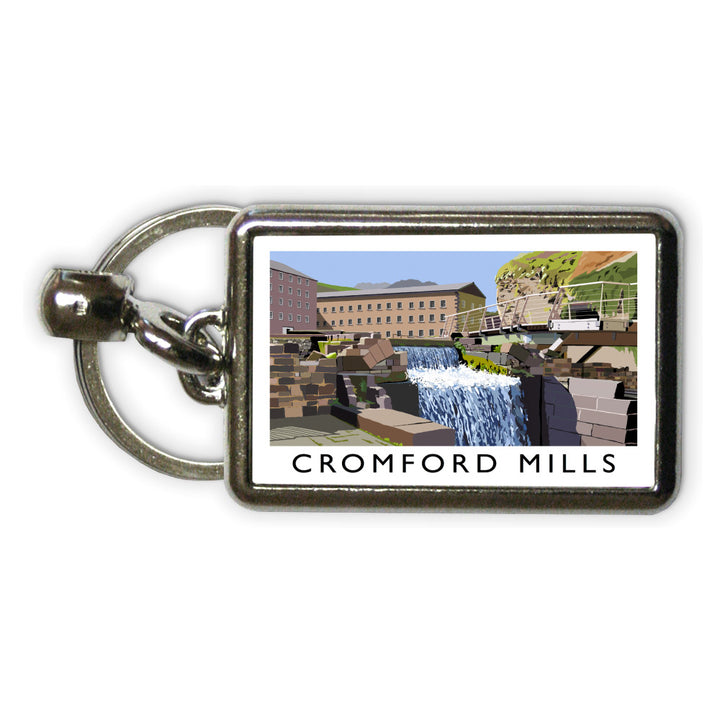 Cromford Mills, Derbyshire Metal Keyring