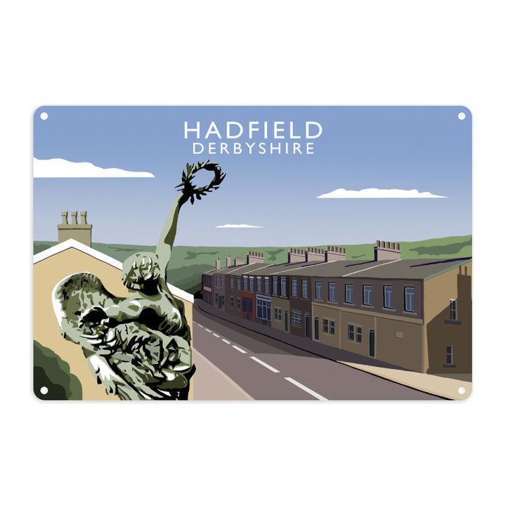 Hadfield, Derbyshire Metal Sign