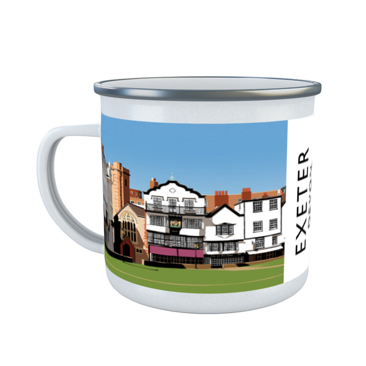 Exeter, Devon Enamel Mug
