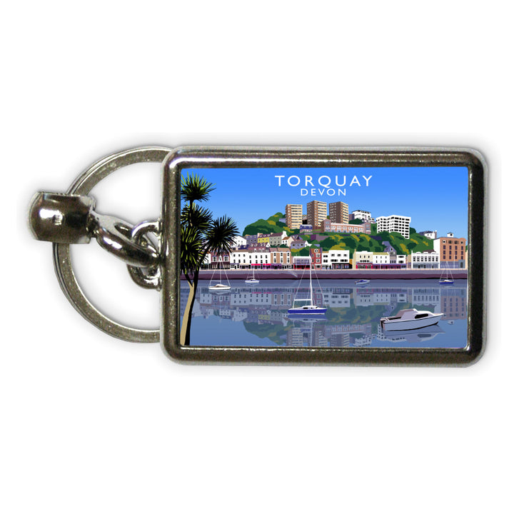 Torquay, Devon Metal Keyring