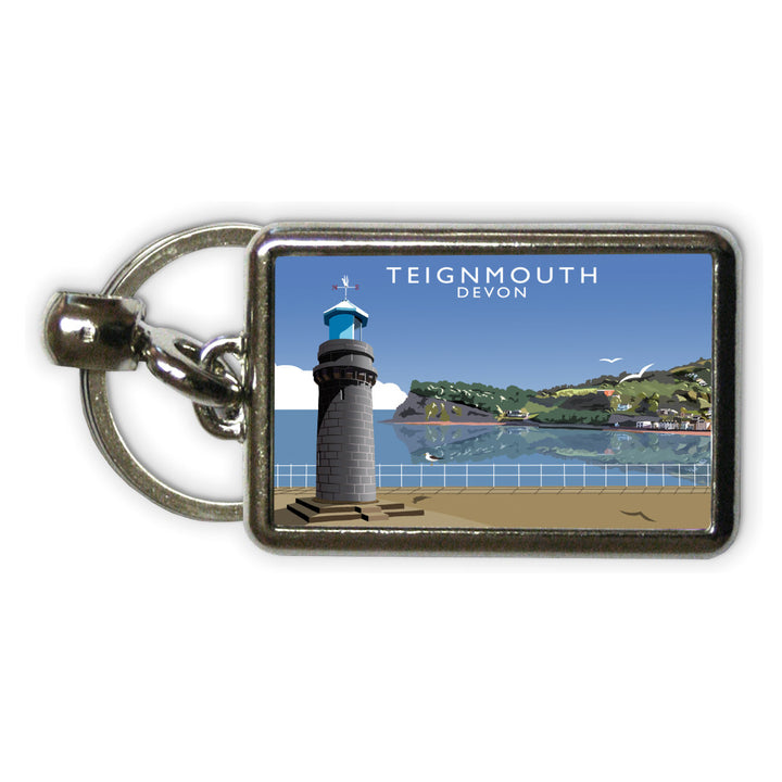 Teignmouth, Devon Metal Keyring