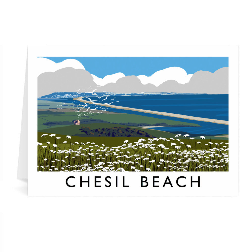 Chesil Beach, Dorset Greeting Card 7x5