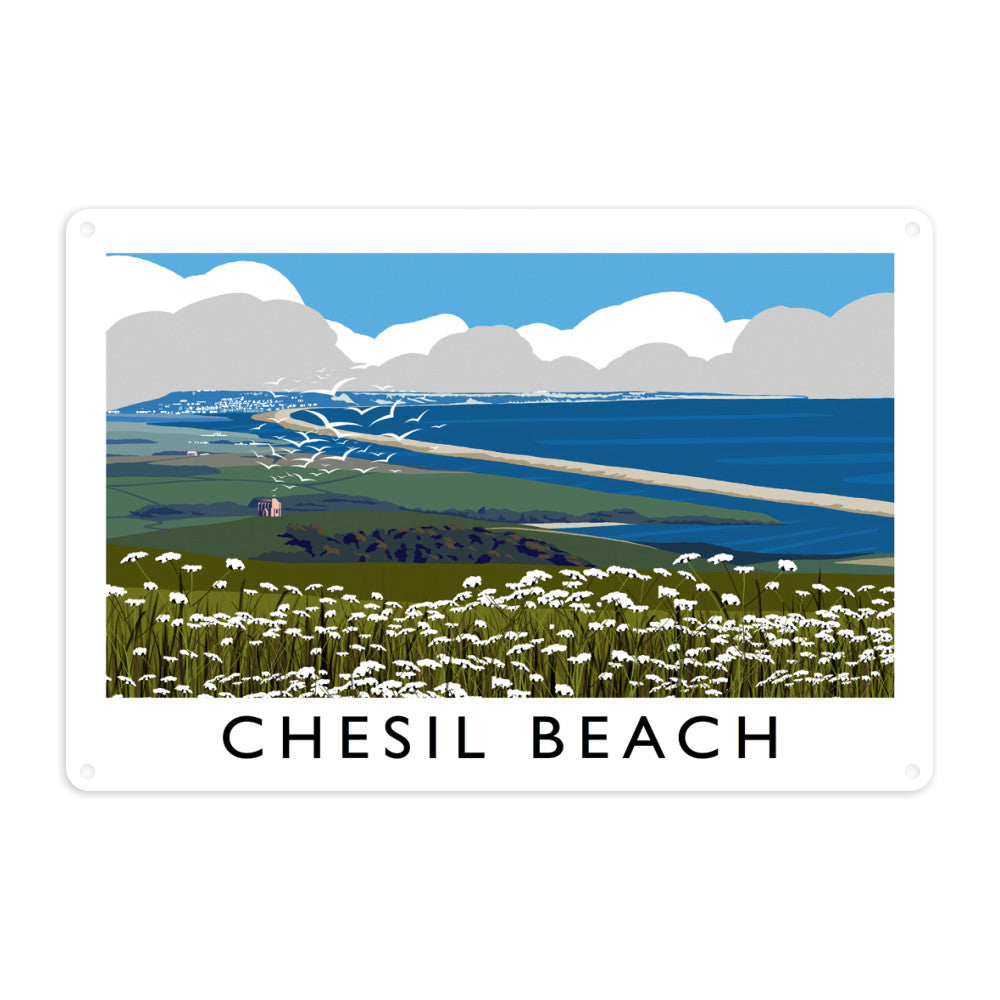 Chesil Beach, Dorset Metal Sign