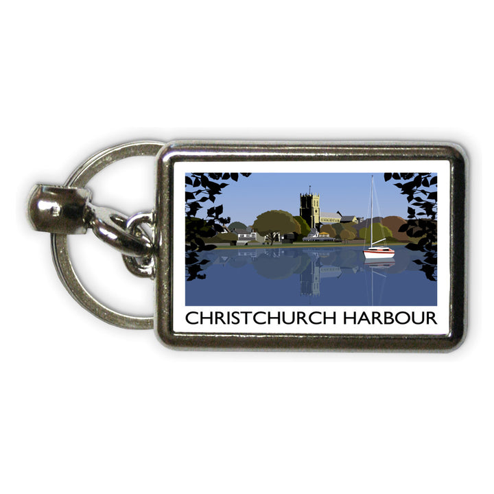 Christchurch Harbour, Dorset Metal Keyring