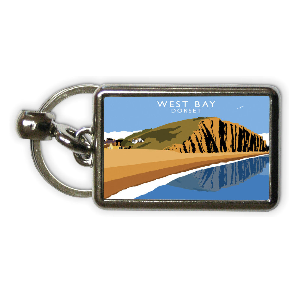 West Bay, Dorset Metal Keyring