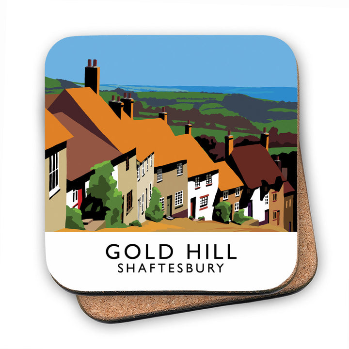 Gold Hill, Shaftesbury, Dorset MDF Coaster