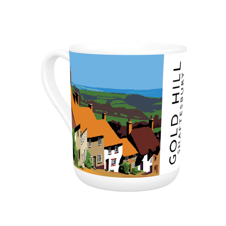 Gold Hill, Shaftesbury, Dorset Bone China Mug