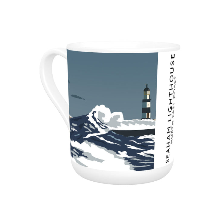 Seaham Lighthouse, North East Coast, County Durham Bone China Mug