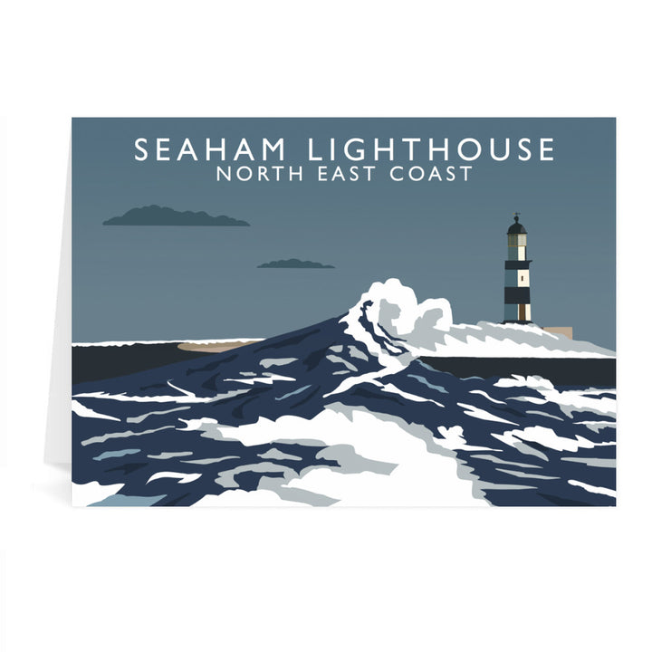 Seaham Lighthouse, North East Coast, County Durham Greeting Card 7x5