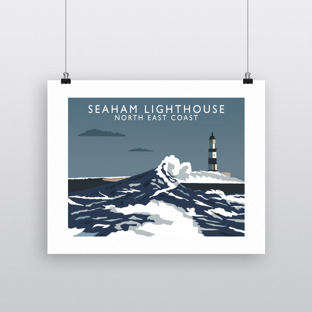 Seaham Lighthouse, North East Coast, County Durham - Art Print
