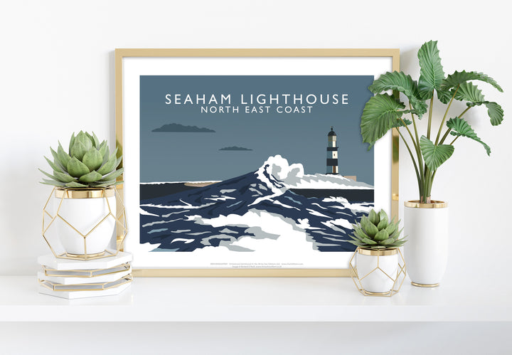 Seaham Lighthouse, North East Coast, County Durham - Art Print