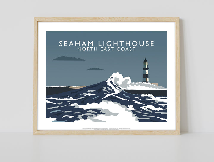 Seaham Lighthouse, North East Coast, County Durham - Art Print