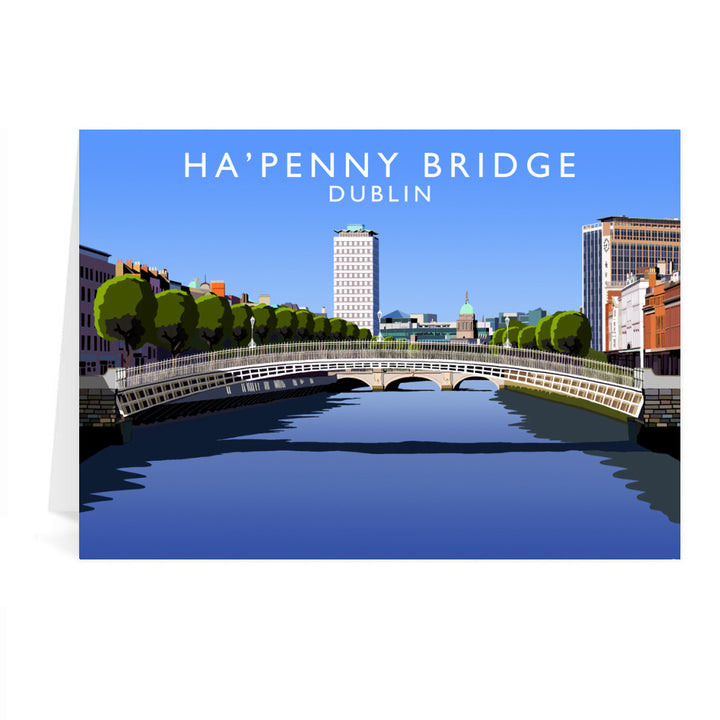 Ha'penny Bridge, Dublin, Ireland Greeting Card 7x5