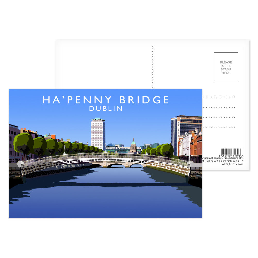 Ha'penny Bridge, Dublin, Ireland Postcard Pack