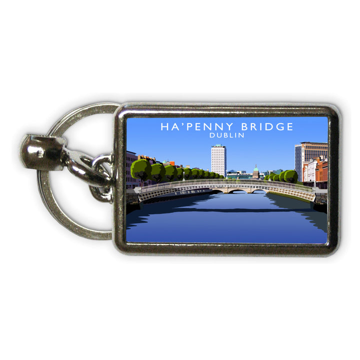 Ha'penny Bridge, Dublin, Ireland Metal Keyring