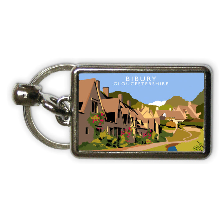 Bibury, Gloucestershire Metal Keyring