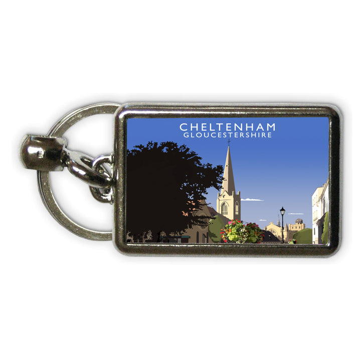 Cheltenham, Gloucestershire Metal Keyring