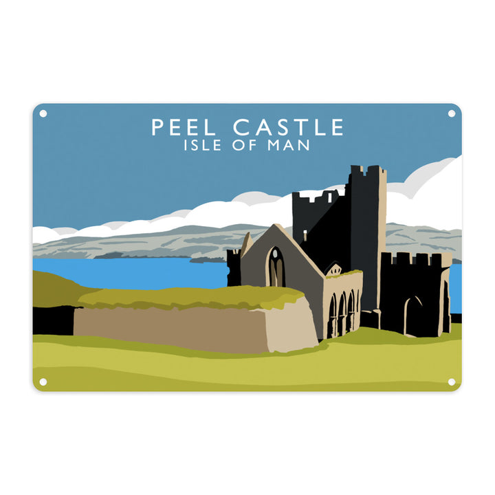 Peel Castle, Isle of Man Metal Sign
