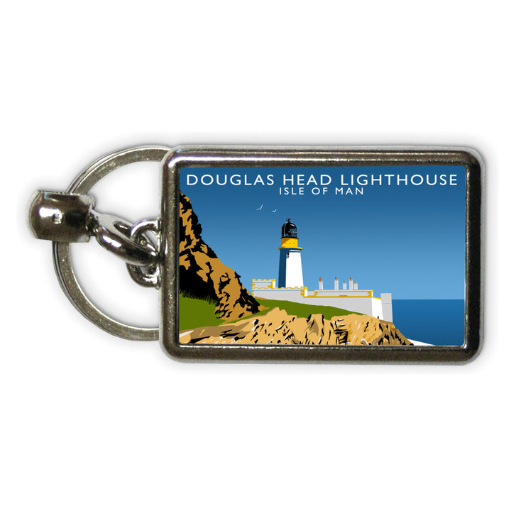 Douglas Head Lighthouse, Isle of Man Metal Keyring