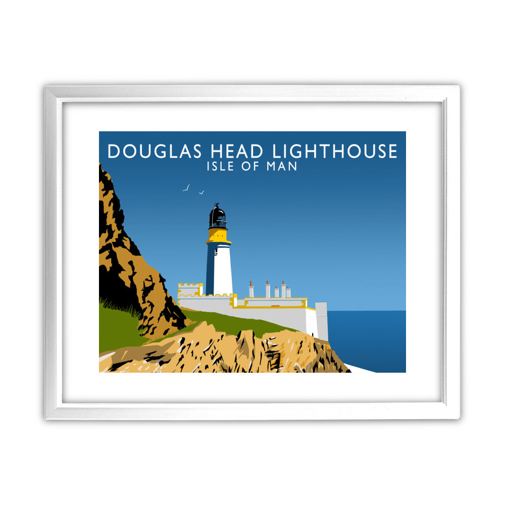 Douglas Head Lighthouse, Isle of Man 11x14 Framed Print (White)