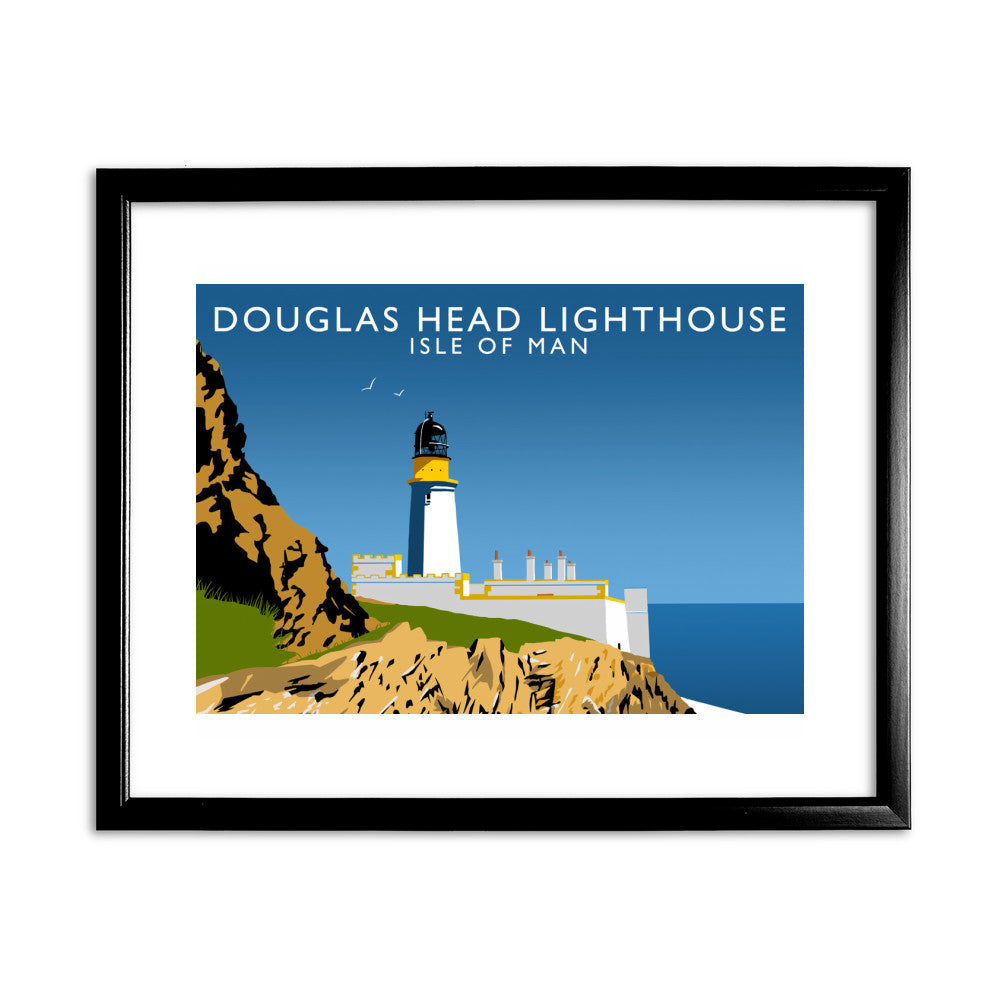 Douglas Head Lighthouse, Isle of Man 11x14 Framed Print (Black)