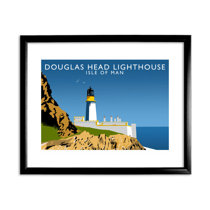 Douglas Head Lighthouse, Isle of Man 11x14 Framed Print (Black)