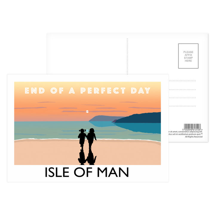 End of a perfect day, Isle of Man Postcard Pack