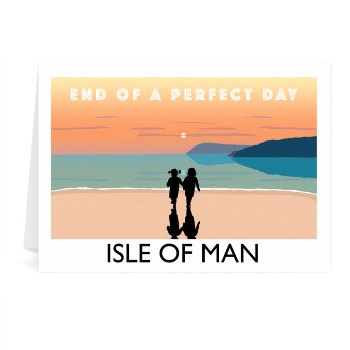 End of a perfect day, Isle of Man Greeting Card 7x5