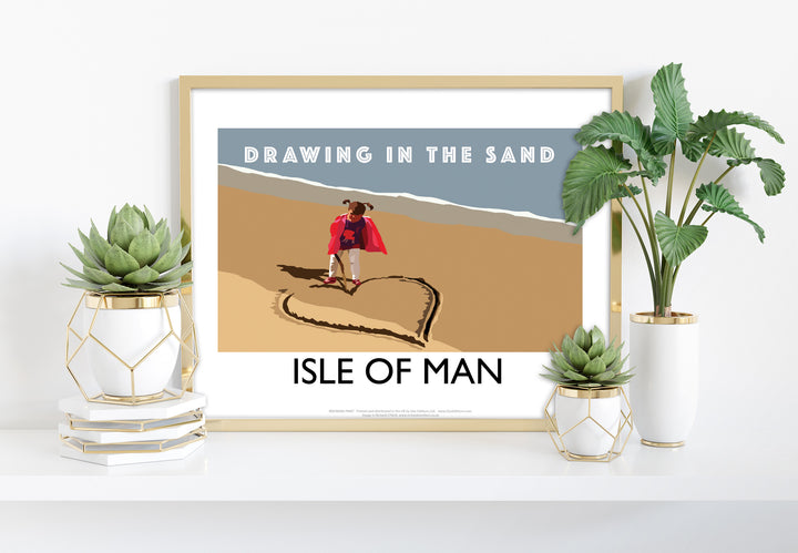 Drawing In The Sand, Isle of Man - Art Print
