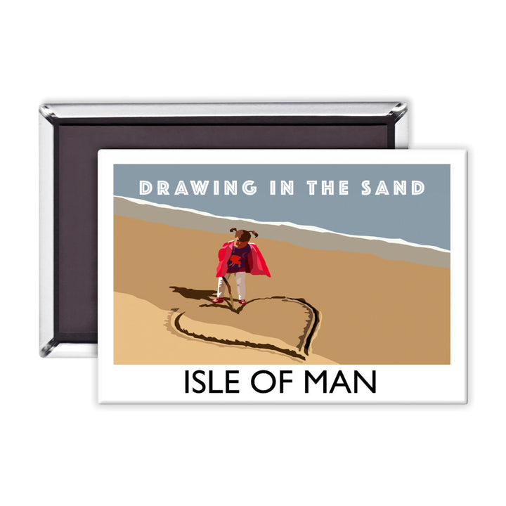 Drawing In The Sand, Isle of Man Magnet