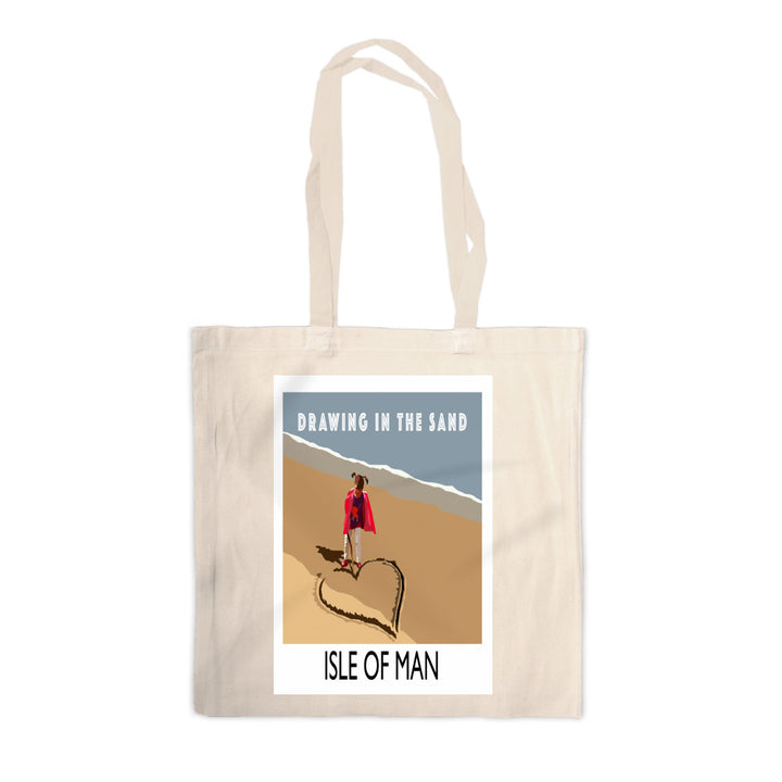 Drawing In The Sand, Isle of Man Canvas Tote Bag