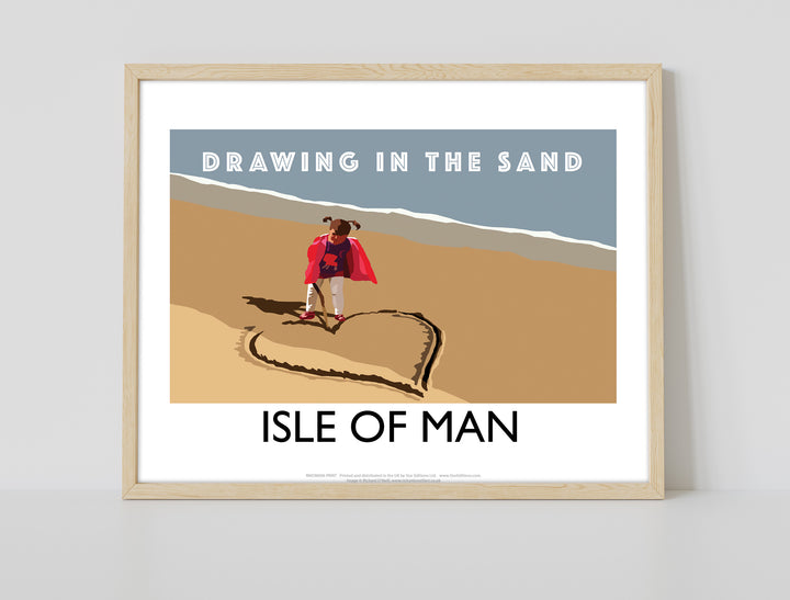 Drawing In The Sand, Isle of Man - Art Print