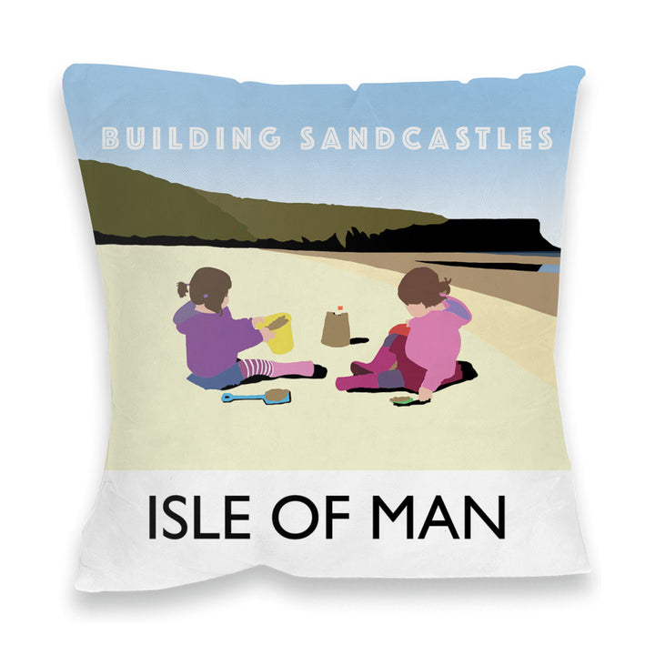 Building Sandcastles, Isle of Man Fibre Filled Cushion