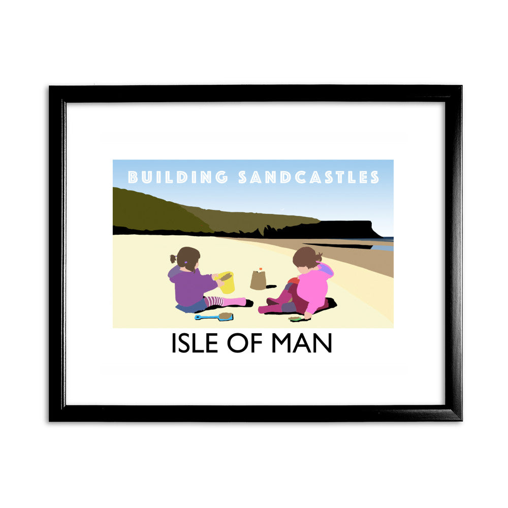 Building Sandcastles, Isle of Man - Art Print