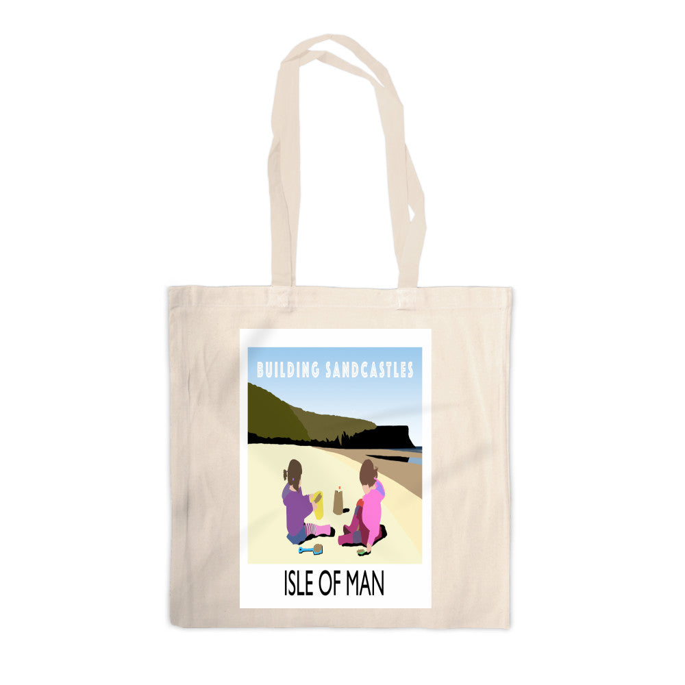 Building Sandcastles, Isle of Man Canvas Tote Bag