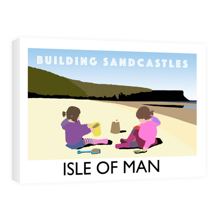 Building Sandcastles, Isle of Man 60cm x 80cm Canvas