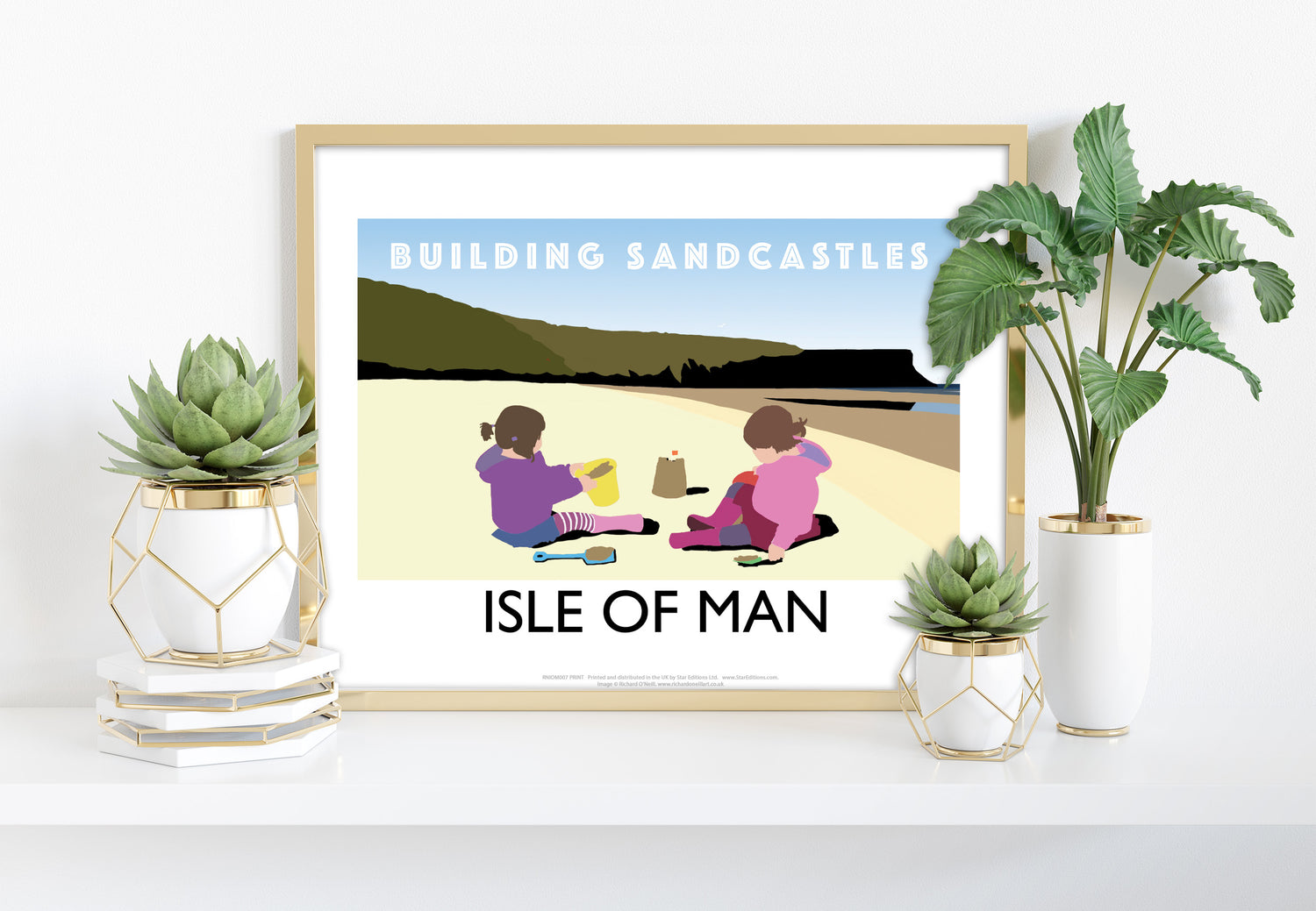 Building Sandcastles, Isle of Man - Art Print