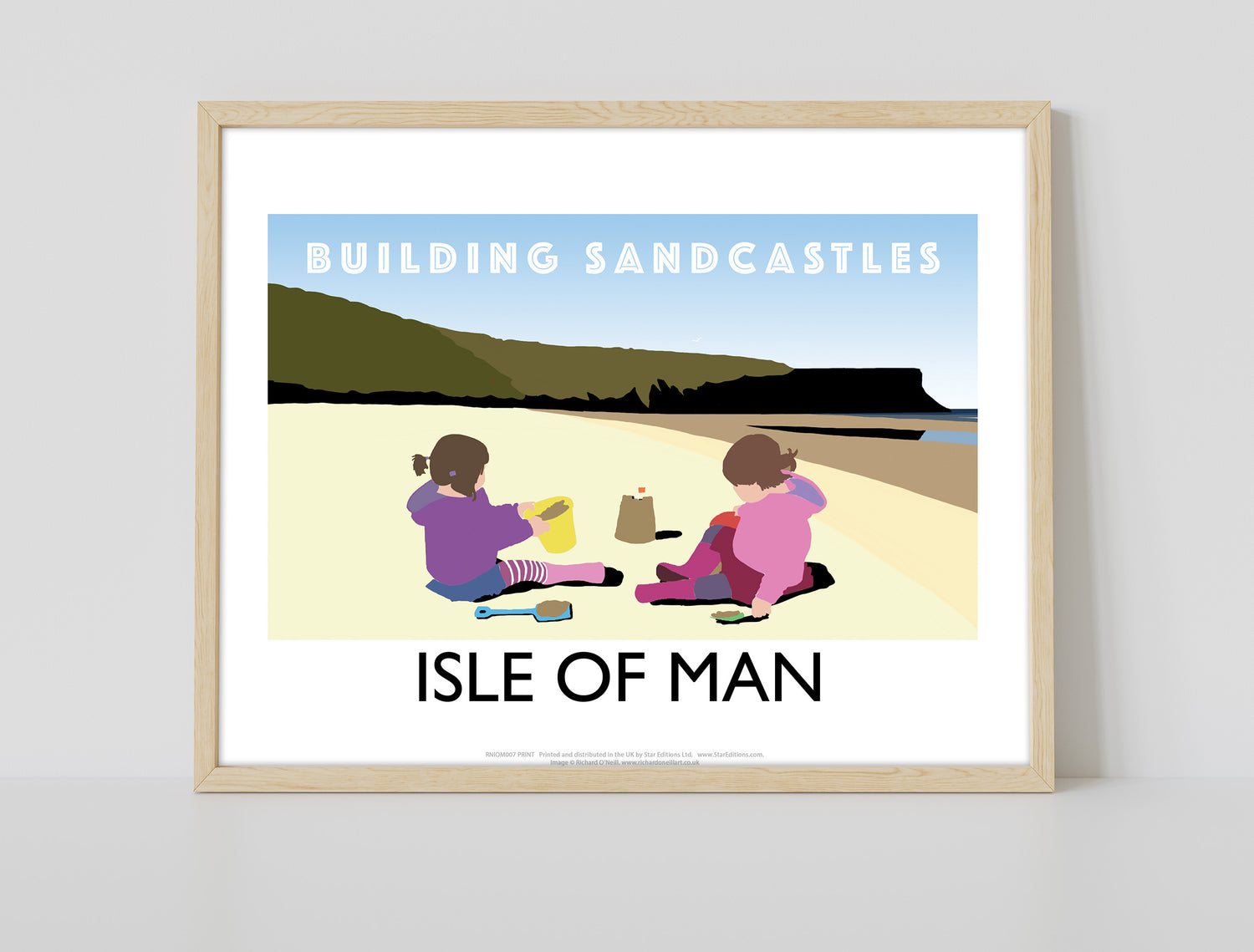 Building Sandcastles, Isle of Man - Art Print