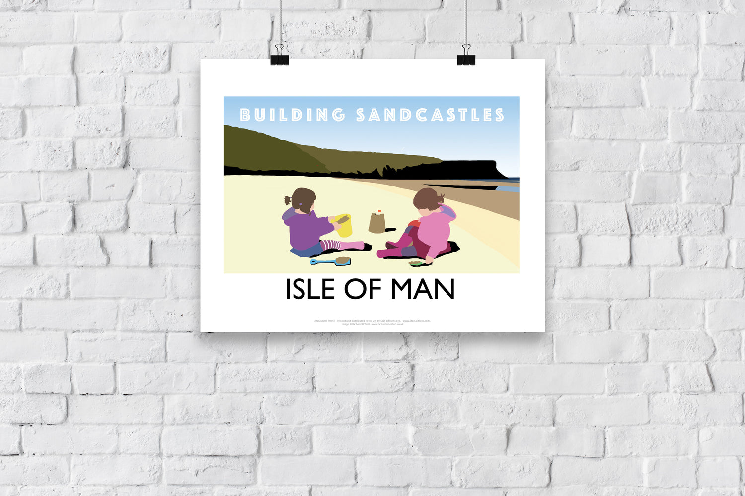 Building Sandcastles, Isle of Man - Art Print