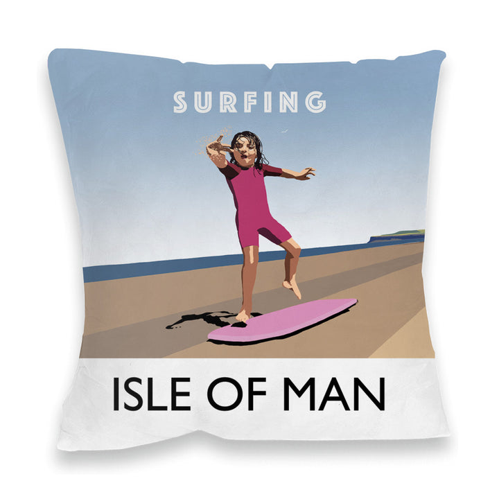 Surfing, Isle of Man Fibre Filled Cushion