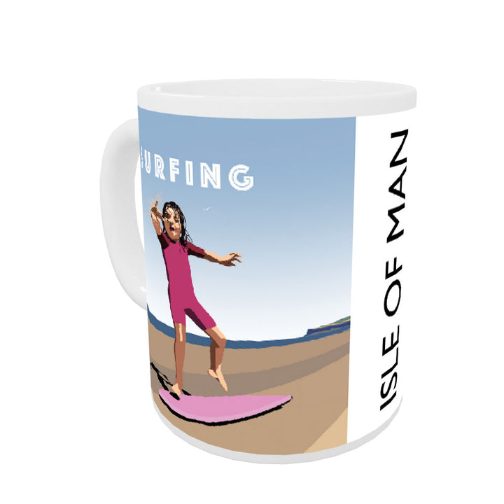 Surfing, Isle of Man Coloured Insert Mug