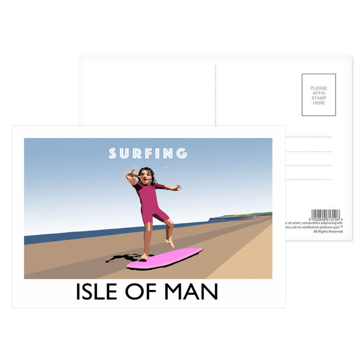 Surfing, Isle of Man Postcard Pack