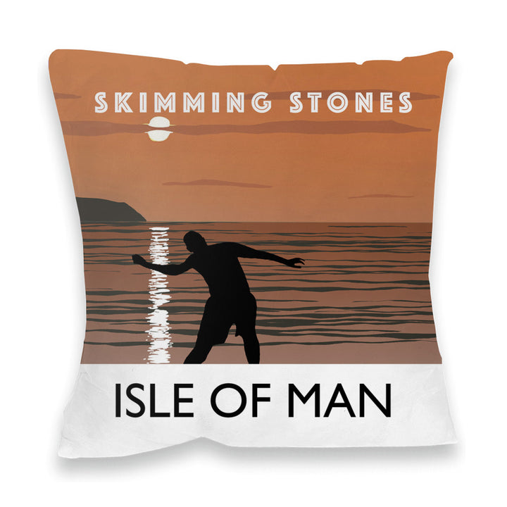 Skimming Stones, Isle of Man Fibre Filled Cushion
