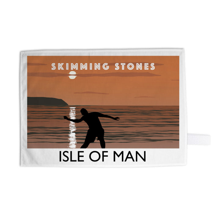Skimming Stones, Isle of Man Tea Towel