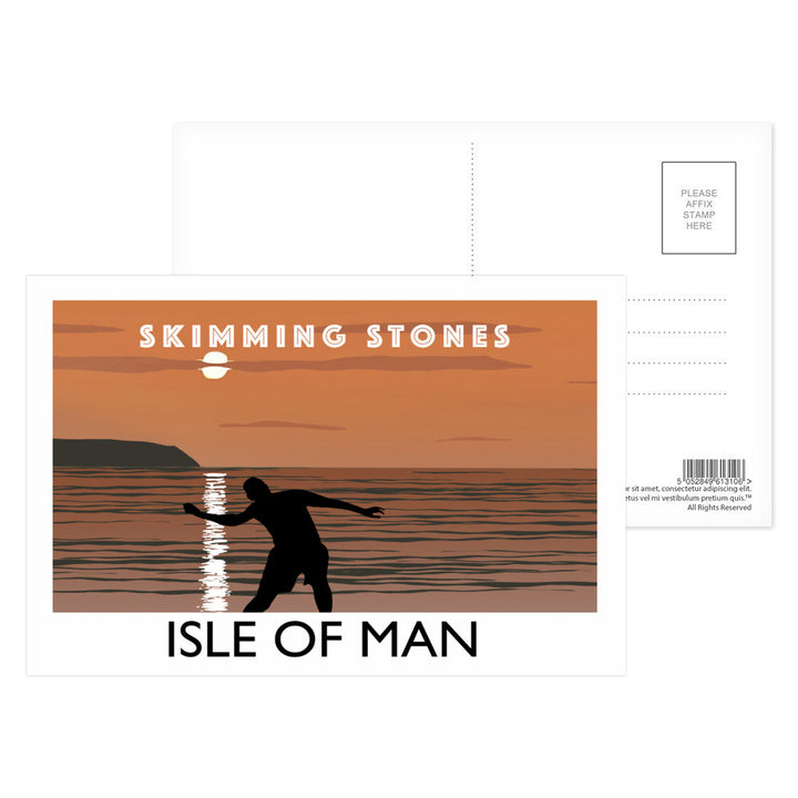 Skimming Stones, Isle of Man Postcard Pack