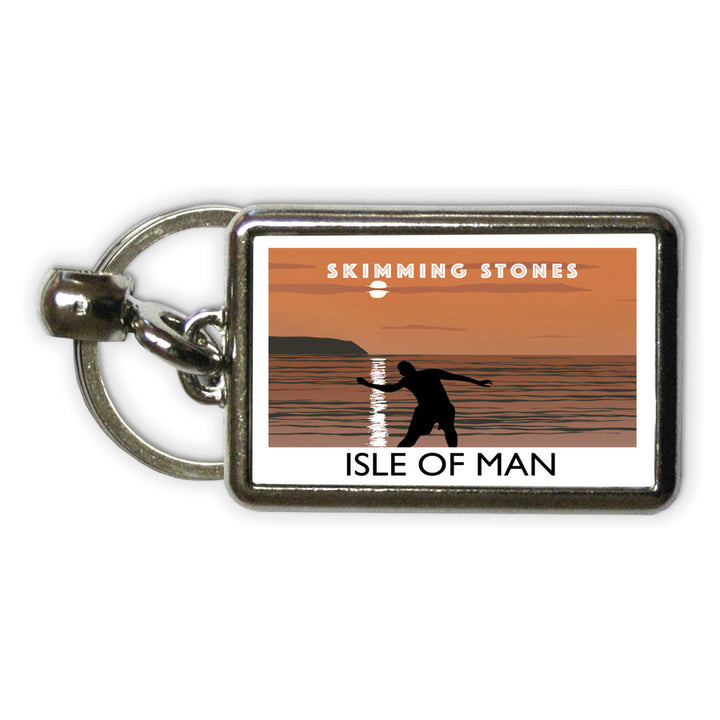 Skimming Stones, Isle of Man Metal Keyring