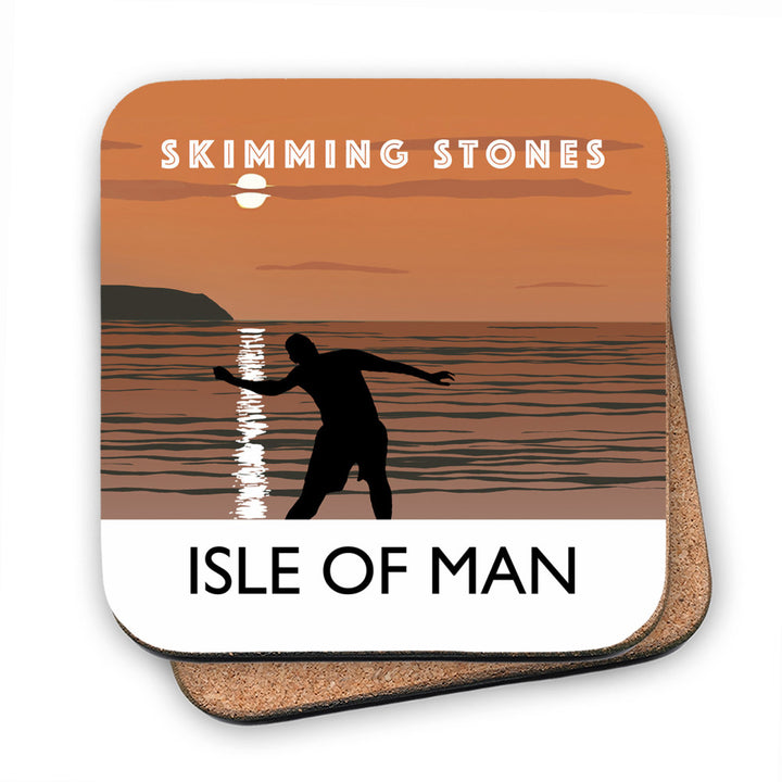 Skimming Stones, Isle of Man MDF Coaster