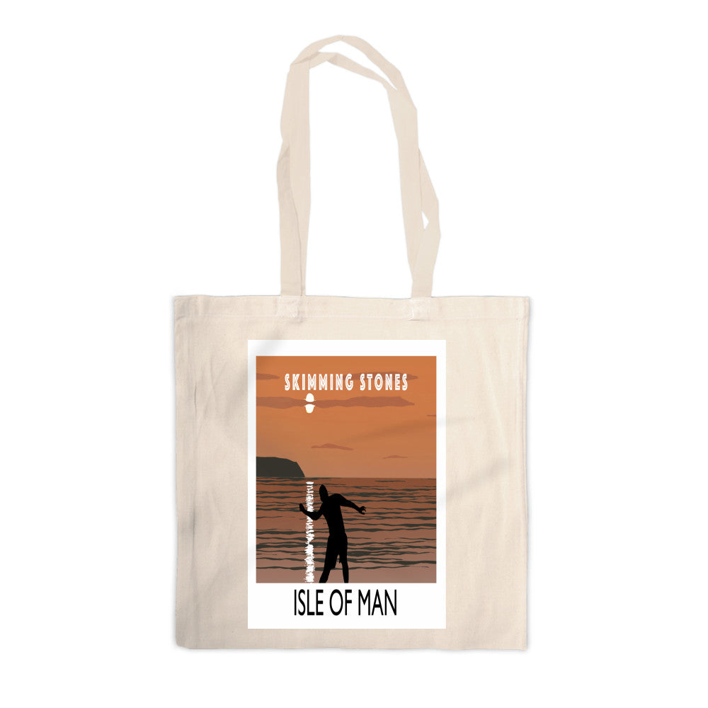 Skimming Stones, Isle of Man Canvas Tote Bag
